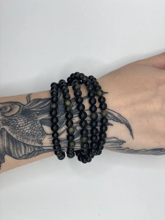 Gold Sheen Obsidian Bracelets 6mm