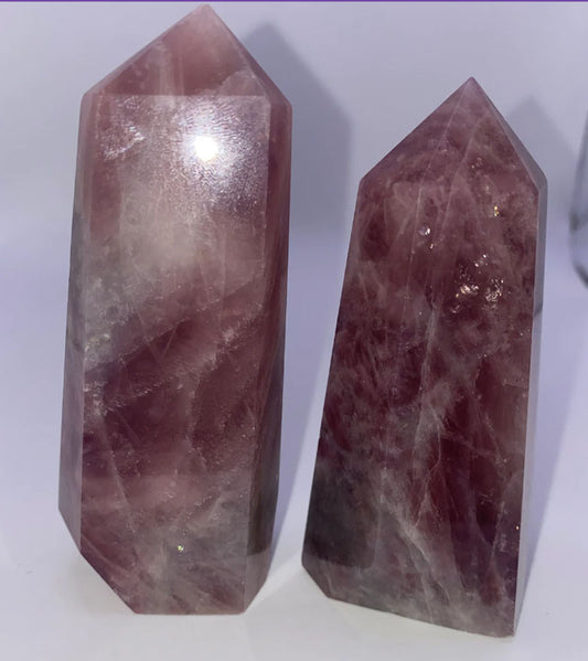 Lavender Rose Quartz XL Towers (Rare)