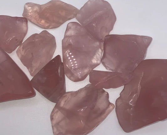 Rose Quartz Gemmy Freeforms (Madagascan)