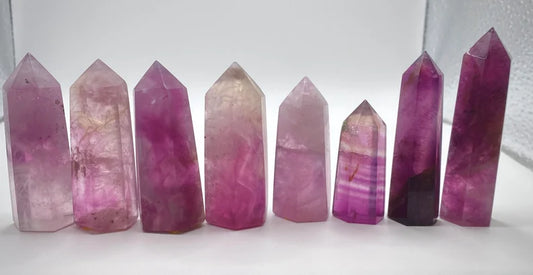 Pink / Magenta Fluorite Towers (rare)