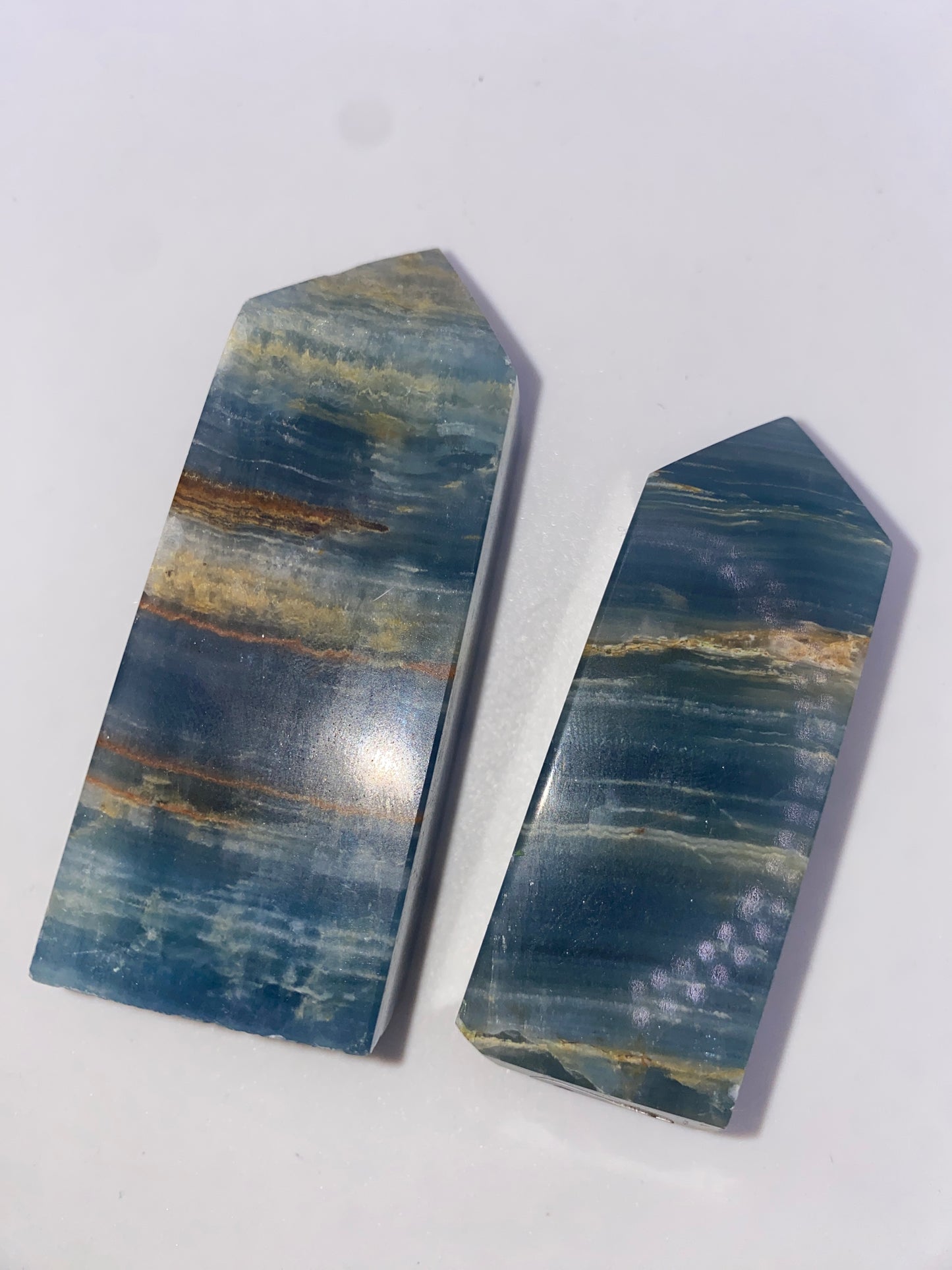 Blue Onyx (Blue Lemurian Aquatine) Tower