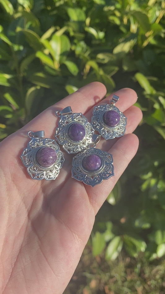 Charoite Pendants (RARE)