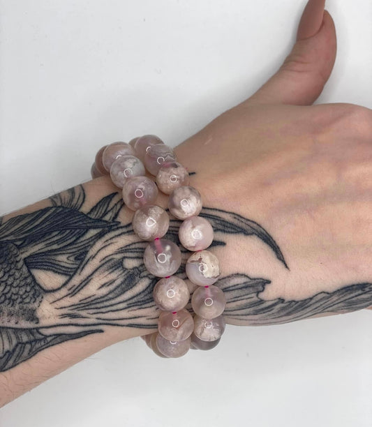 Flower agate bracelets