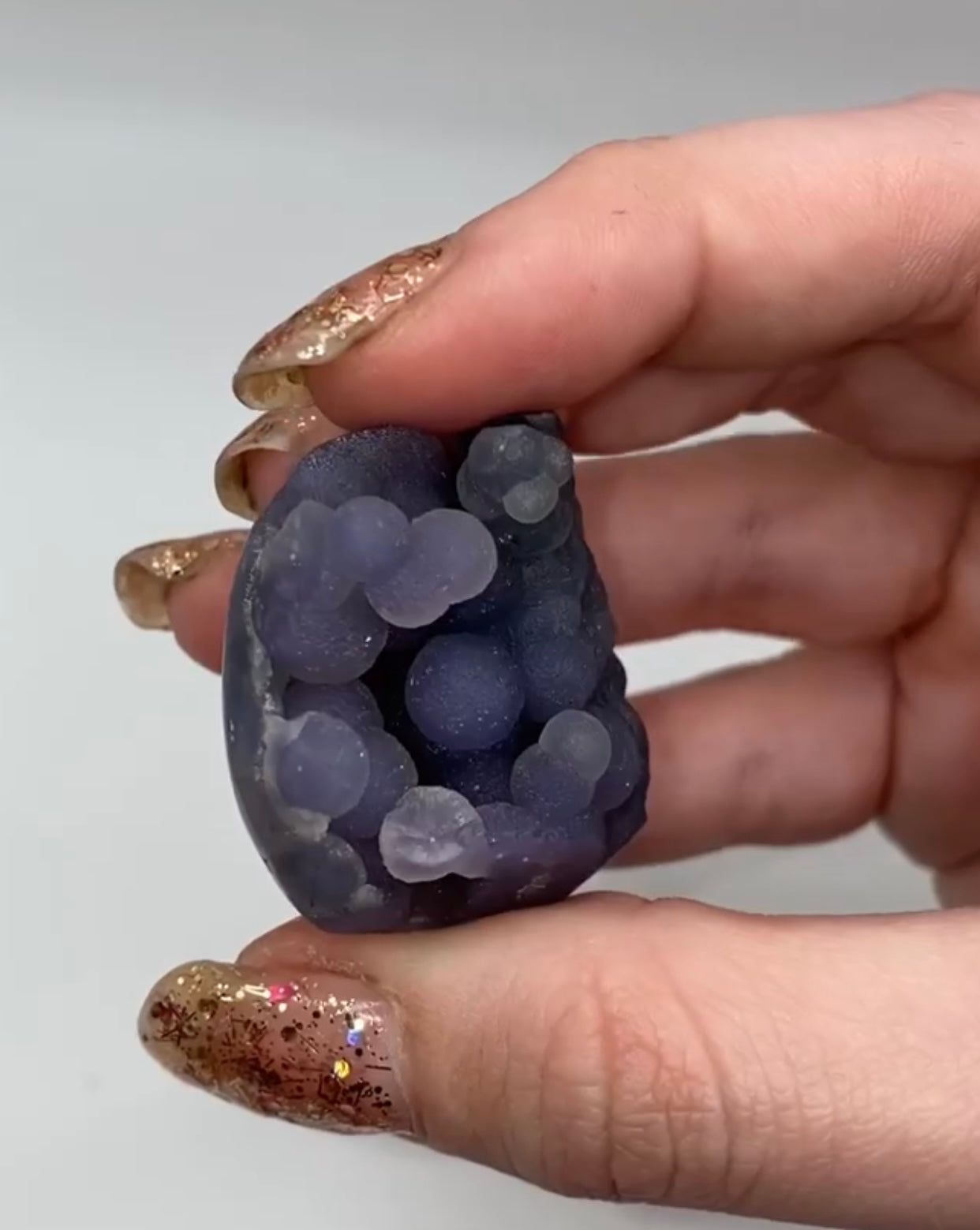 Grape Agate half polished raw specimens (RARE)