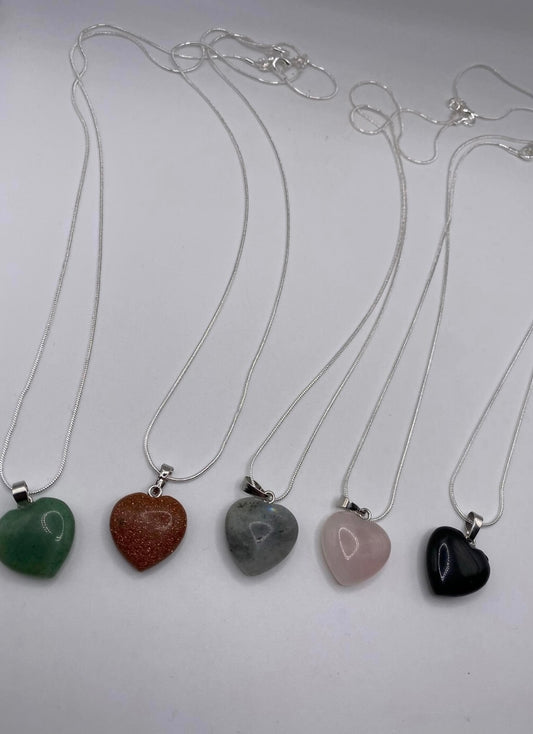 Heart Crystal Necklaces.