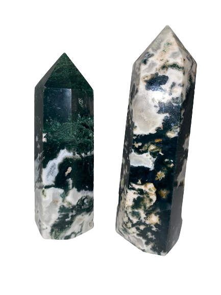 Moss Agate Large Towers