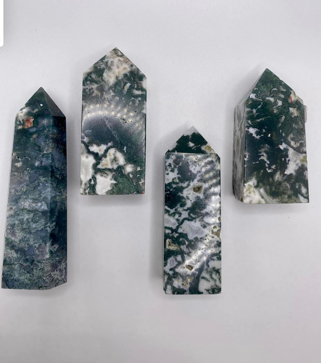 Moss agate towers