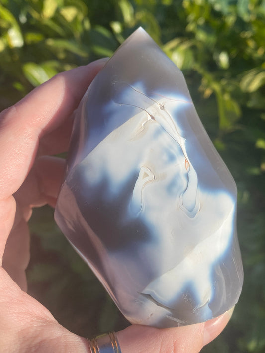 Orca Agate Flames