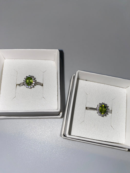 Peridot rings (olivine)