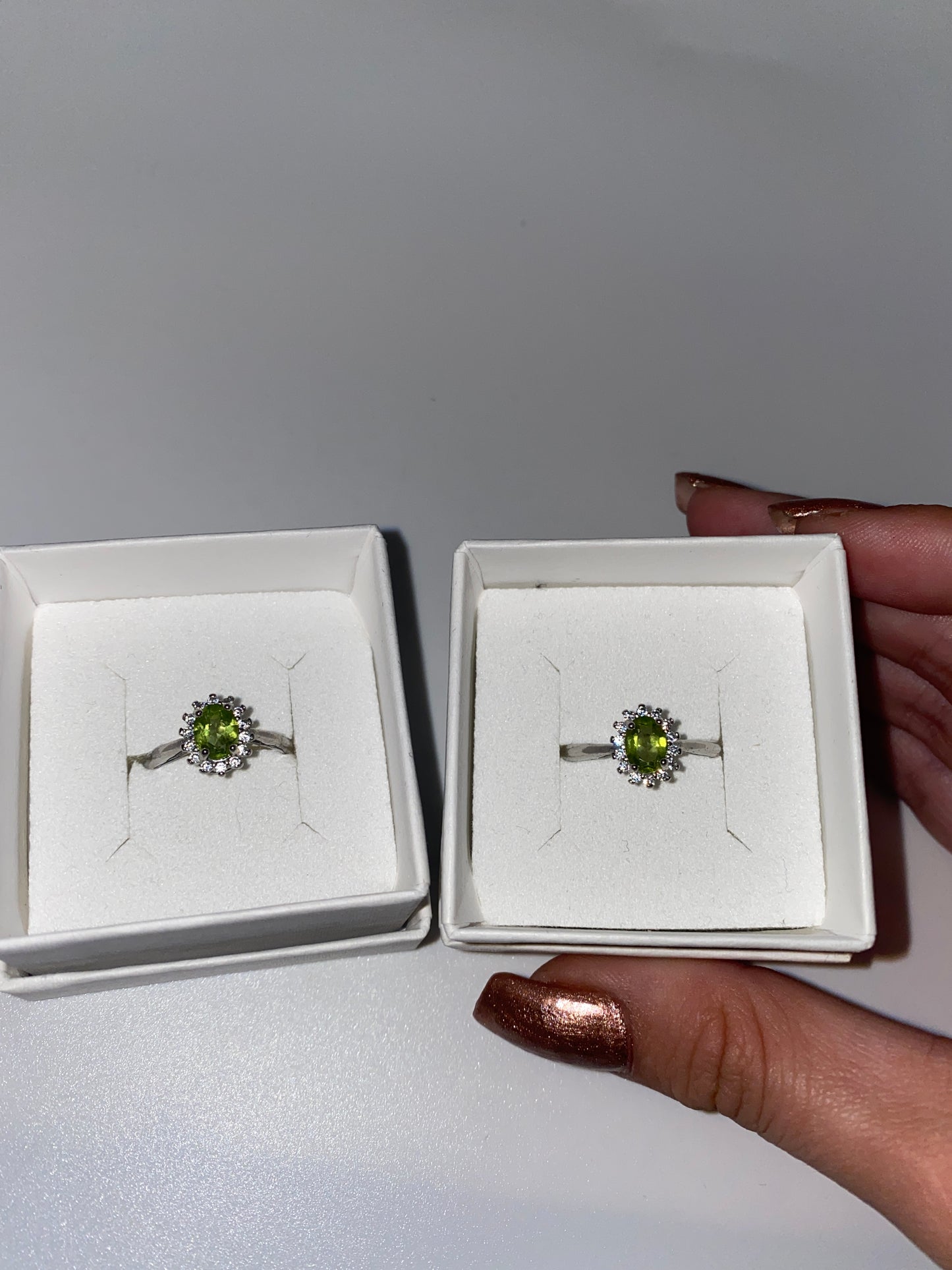 Peridot rings (olivine)