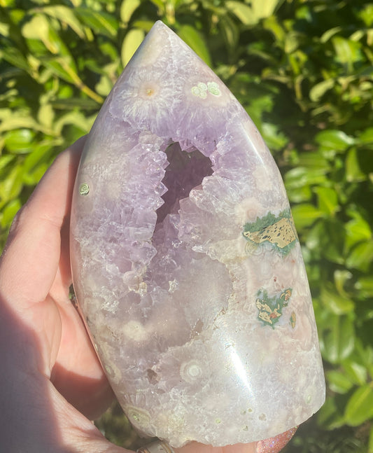 Pink Amethyst X Purple Amethyst X Jasper Flame (RARE) AAA Grade