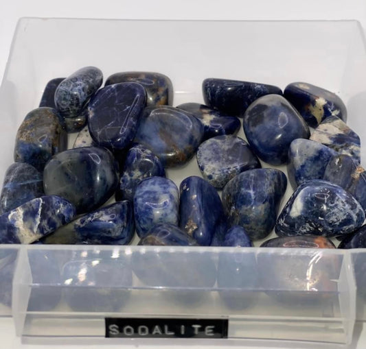 Sodalite tumbles