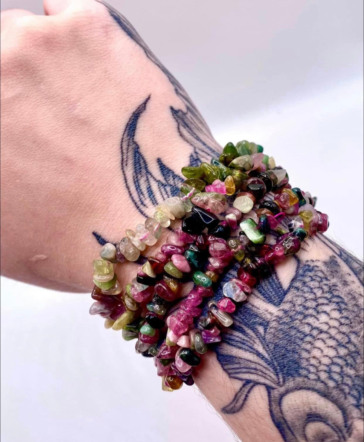 Watermelon Tourmaline bracelets